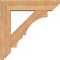 Ekena Millwork Balboa Slat Smooth Bracket w/ Offset Brace, Western Red Cedar, 7 1/2"W x 32"D x 32"H BKT0806X32X32BOA06SWR - alternate 4